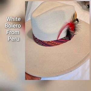 White Bolero Hat from Peru
